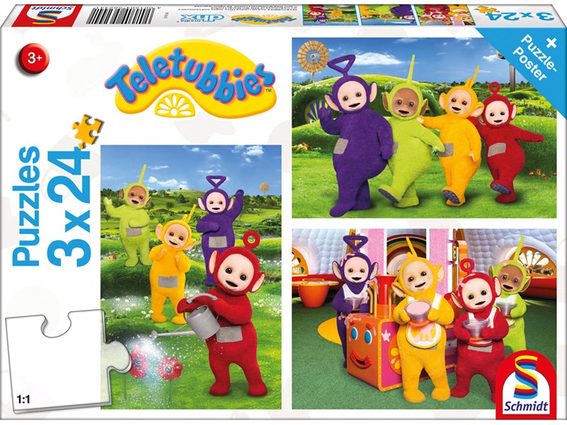 Schmidt Puzzle Teletubbies Im Teletubby Land Anz Teile 3 X 24 Teletubbies Puzzle Welt Ch