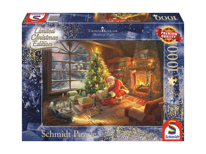 Schmidt 59495 Der Weihnachtsmann ist da Thomas Kinkade 1000 Teile Puzzle 